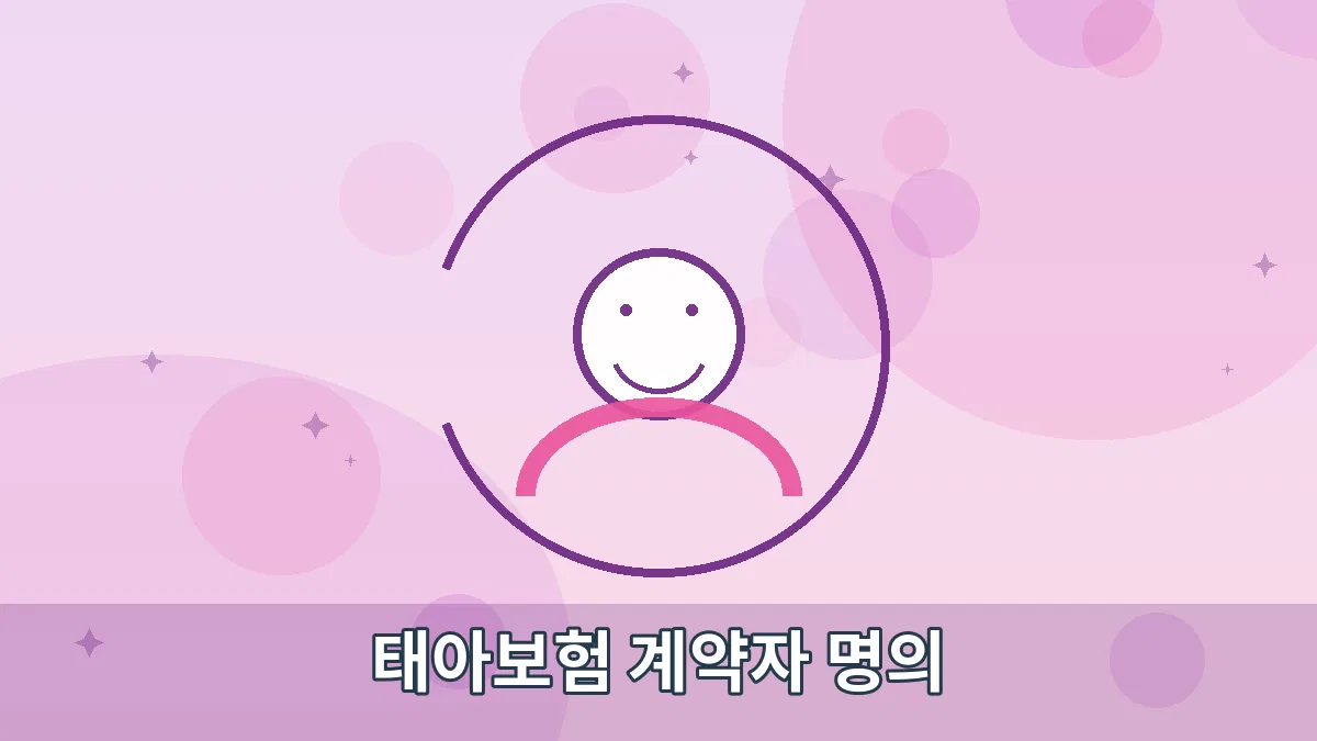 태아보험 계약자 명의 안내 이미지 1